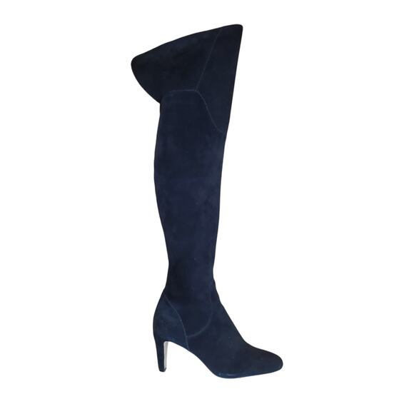 Vince Camuto Armaceli Over The Knee Heeled Boot Suede Black Verona Size 36 US 6 - Picture 1 of 11